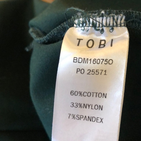 Dark Green Strapless Dress with Neck Collar - Picture 7 of 7